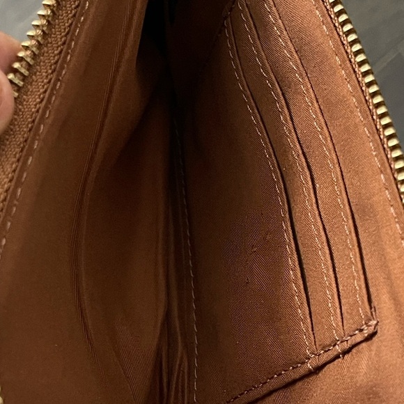 Fossil Tara Brown Leather Wallet Multicolor Hearts - Picture 4 of 5